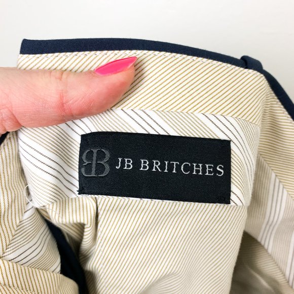 NWOT JB Britches Torino blue dress pant 34 R - Picture 7 of 7